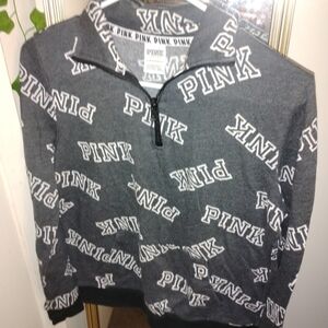 Victoria's Secret PINK Black and White Logo Pullover